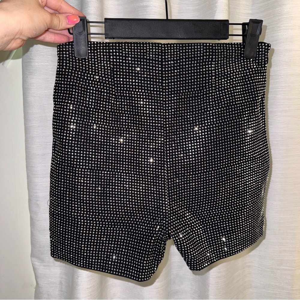 Windsor Sparkle Rhinestone Shorts - Picture 2 of 4
